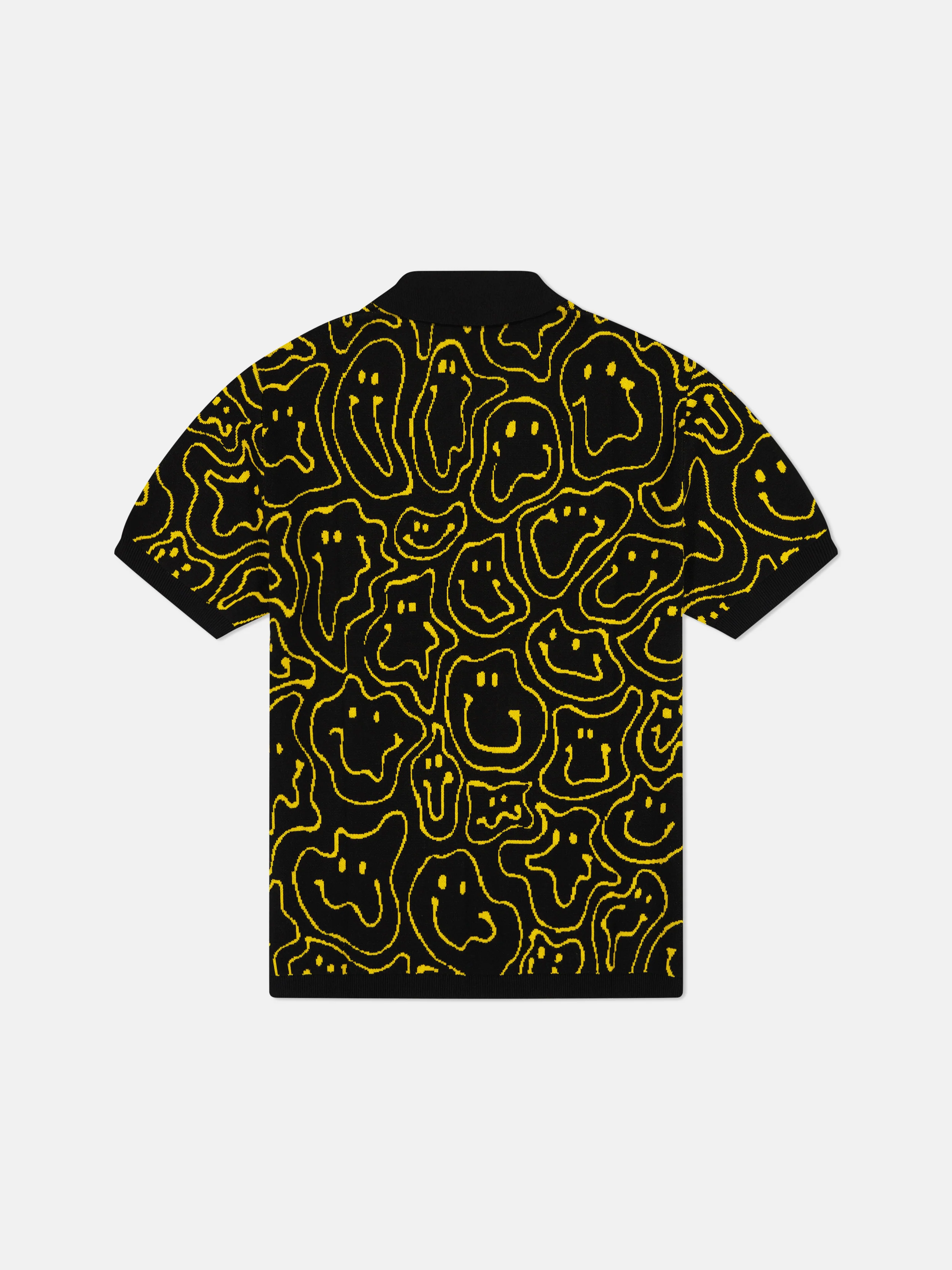 S/S JOHNNY COLLAR PULLOVER WARPED SMILEY - Image 2
