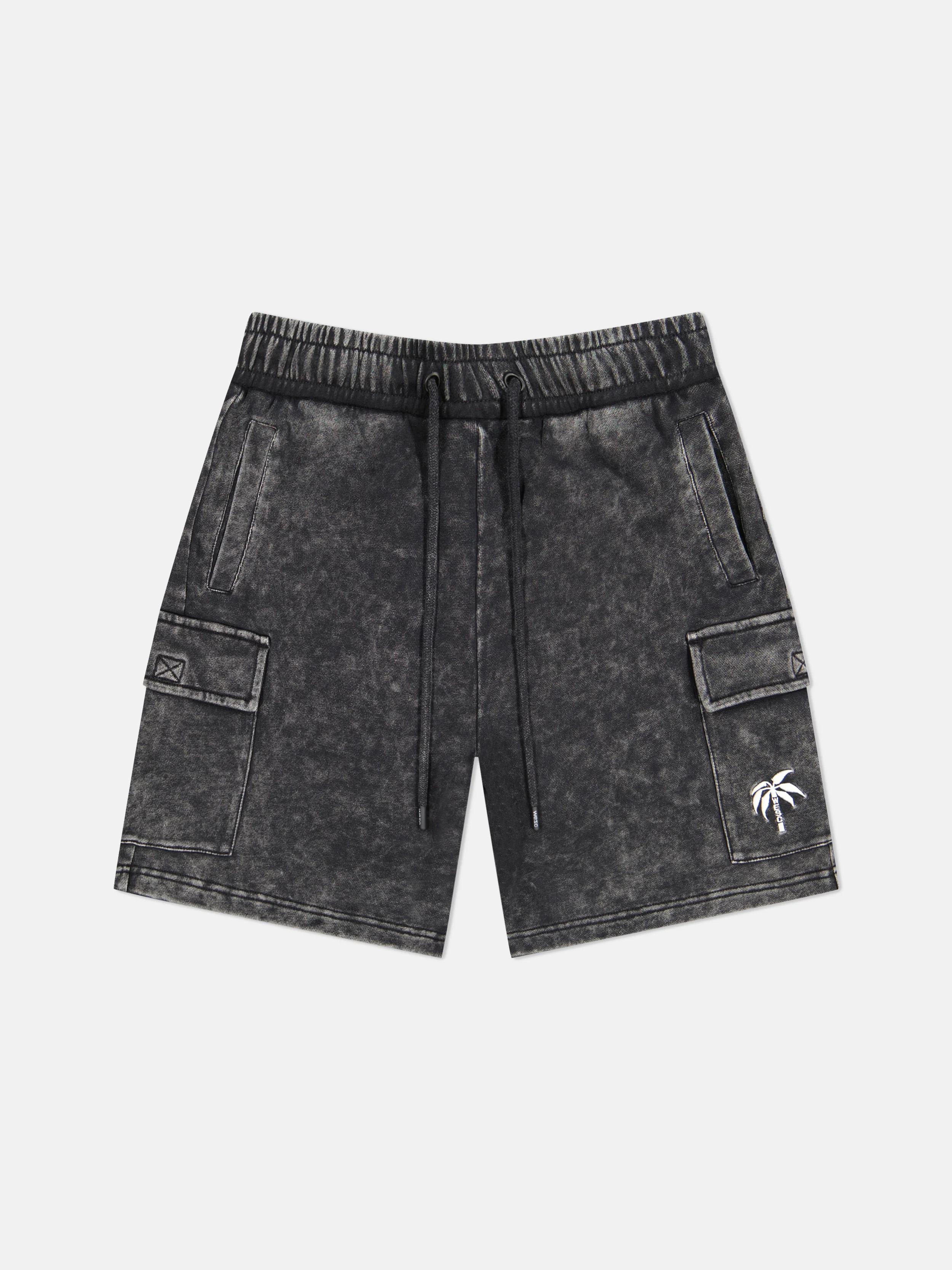 MARTY CARGO SHORTS ENZYME WASHED PALM LOGO