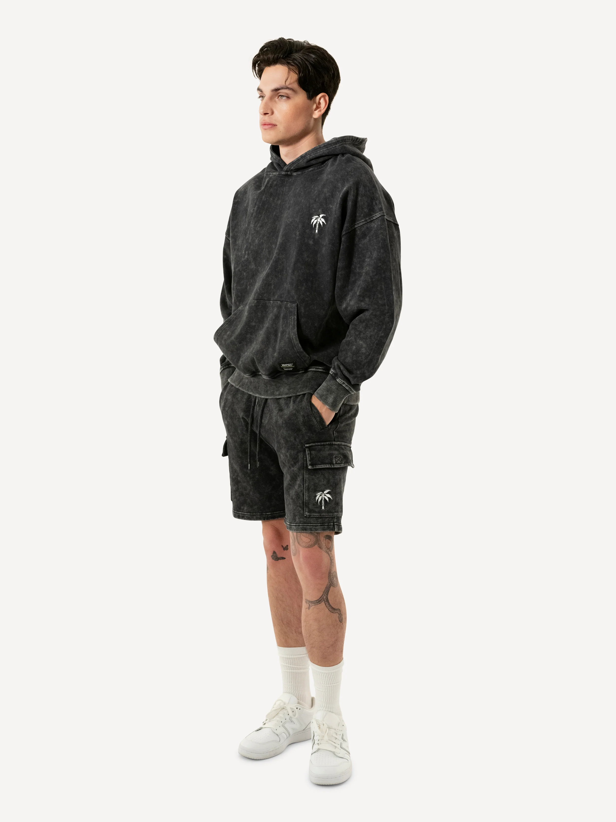 MARTY CARGO SHORTS ENZYME WASHED PALM LOGO - Image 2
