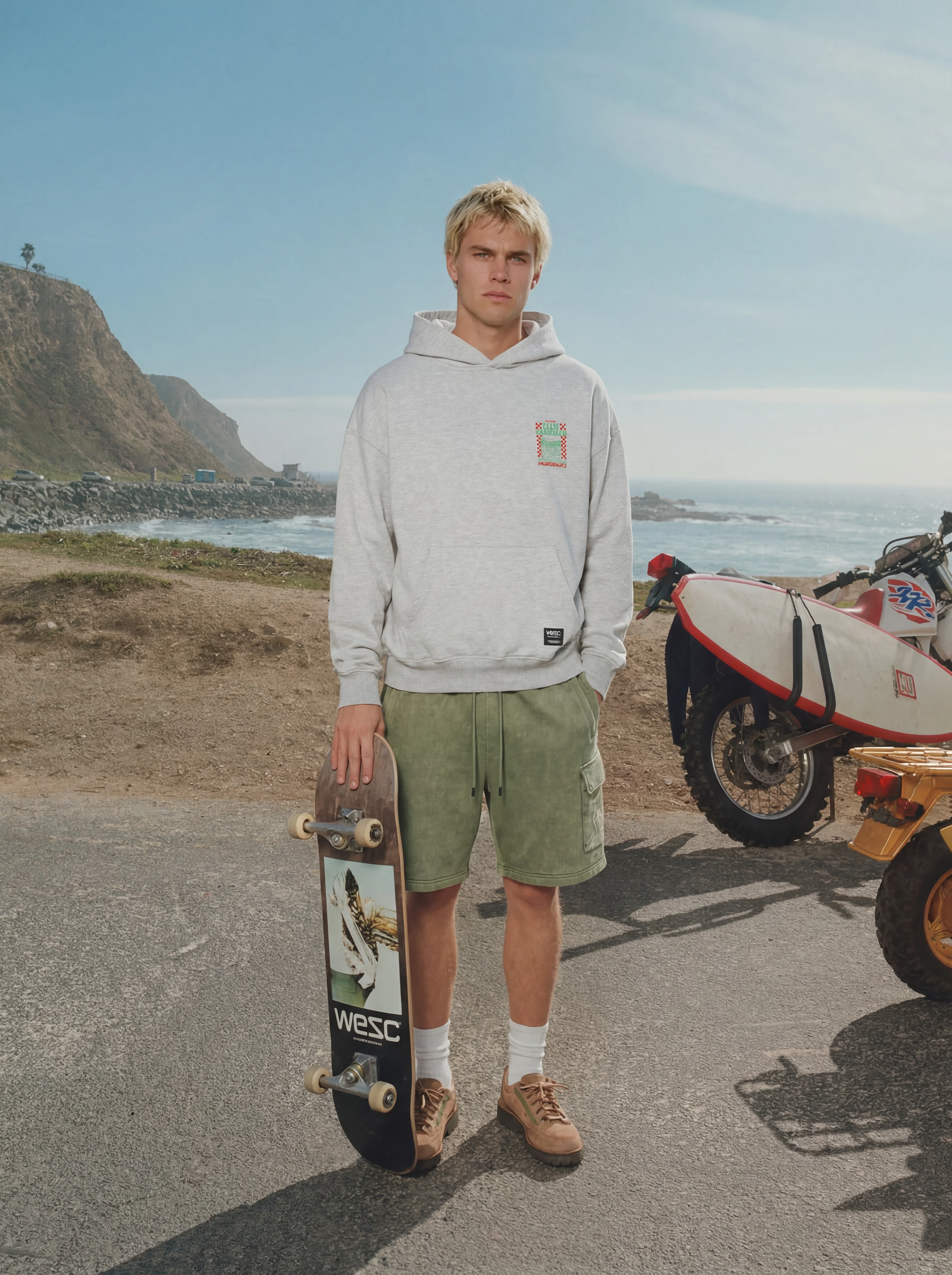 MARTY CARGO SHORTS ENZYME WASHED PALM LOGO